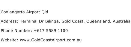Coolangatta Airport Qld Address Contact Number