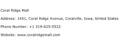 Coral Ridge Mall Address Contact Number