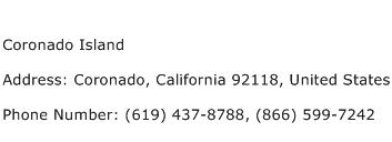 Coronado Island Address Contact Number