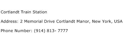 Cortlandt Train Station Address Contact Number