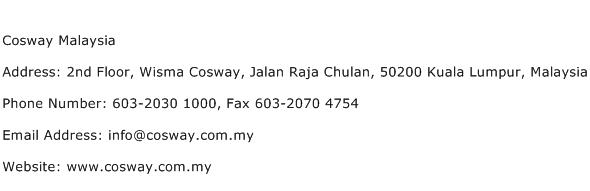 Cosway Malaysia Address Contact Number
