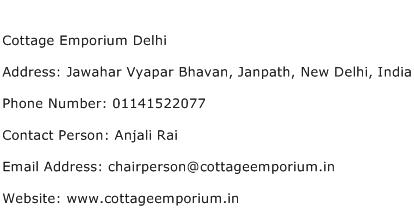 Cottage Emporium Delhi Address Contact Number