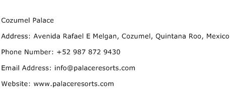 Cozumel Palace Address Contact Number