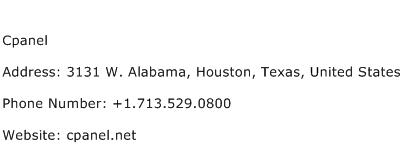 Cpanel Address Contact Number