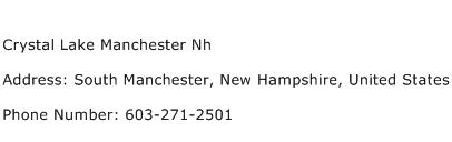 Crystal Lake Manchester Nh Address Contact Number