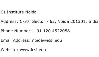 Cs Institute Noida Address Contact Number