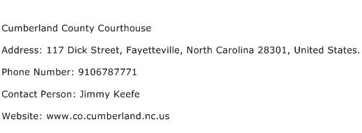 Cumberland County Courthouse Address Contact Number