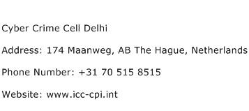 Cyber Crime Cell Delhi Address Contact Number