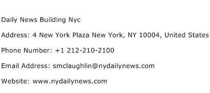 Daily News Building Nyc Address Contact Number