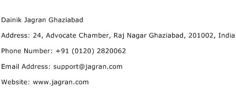 Dainik Jagran Ghaziabad Address Contact Number