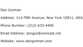 Dan Gutman Address Contact Number