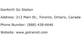 Danforth Go Station Address Contact Number