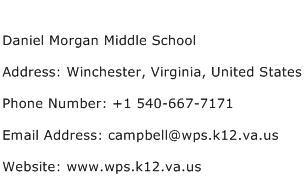 Daniel Morgan Middle School Address Contact Number