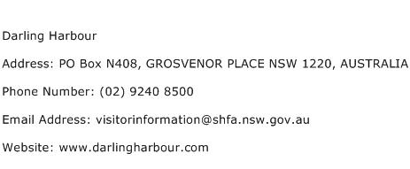 Darling Harbour Address Contact Number