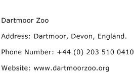 Dartmoor Zoo Address Contact Number