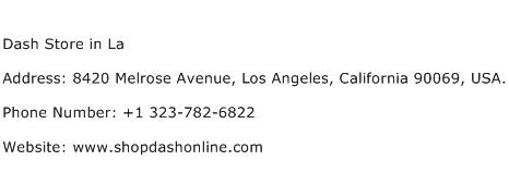 Dash Store in La Address Contact Number