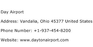 Day Airport Address Contact Number