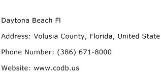 Daytona Beach Fl Address Contact Number