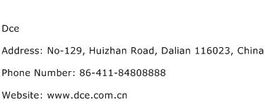 Dce Address Contact Number