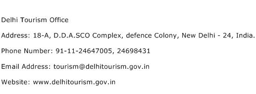 Delhi Tourism Office Address Contact Number