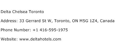 Delta Chelsea Toronto Address Contact Number