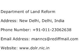 Department of Land Reform Address Contact Number