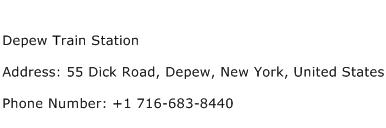 Depew Train Station Address Contact Number