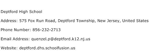 Deptford High School Address Contact Number