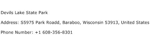 Devils Lake State Park Address Contact Number