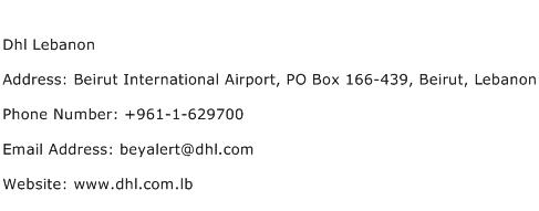 Dhl Lebanon Address Contact Number