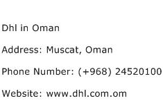 Dhl in Oman Address Contact Number