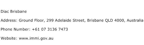 Diac Brisbane Address Contact Number