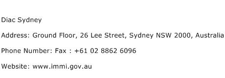 Diac Sydney Address Contact Number