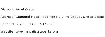 Diamond Head Crater Address Contact Number