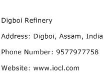 Digboi Refinery Address Contact Number