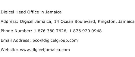 Digicel Head Office in Jamaica Address Contact Number