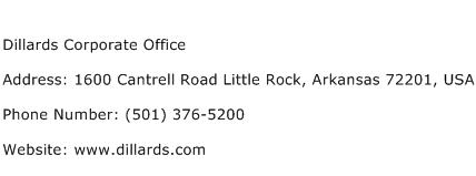 Dillards Corporate Office Address Contact Number
