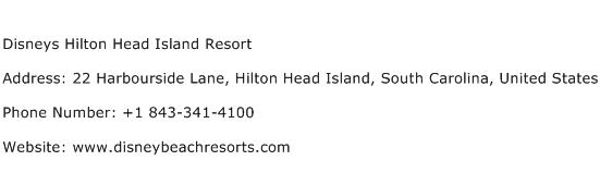 Disneys Hilton Head Island Resort Address Contact Number