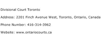 Divisional Court Toronto Address Contact Number