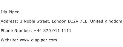 Dla Piper Address Contact Number