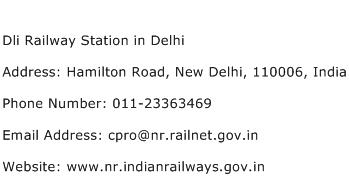 Dli Railway Station in Delhi Address Contact Number