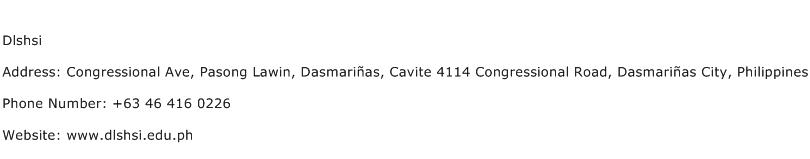 Dlshsi Address Contact Number