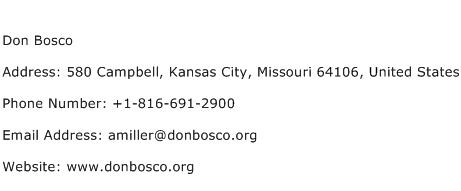 Don Bosco Address Contact Number