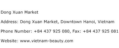 Dong Xuan Market Address Contact Number