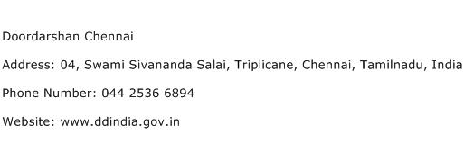 Doordarshan Chennai Address Contact Number