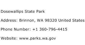Dosewallips State Park Address Contact Number