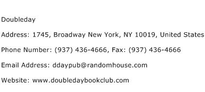 Doubleday Address Contact Number