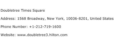 Doubletree Times Square Address Contact Number