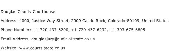 Douglas County Courthouse Address Contact Number
