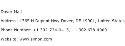 Dover Mall Address Contact Number